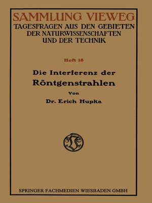 cover image of Die Interferenz der Röntgenstrahlen